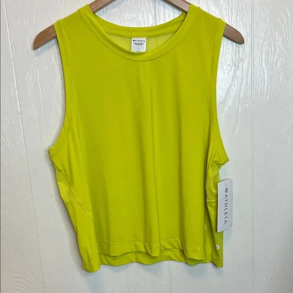 Athleta Vibrant Green Muscle Tee - Picture 1 of 4